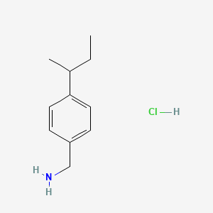 molecular formula C11H18ClN B2967633 (4-丁烷-2-基苯基)甲胺；盐酸盐 CAS No. 59528-31-3