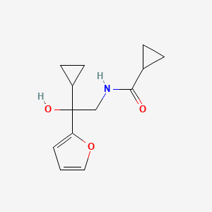 N-(2-cyclopropyl-2-(furan-2-yl)-2-hydroxyethyl)cyclopropanecarboxamide
