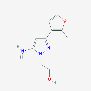 molecular formula C10H13N3O2 B2967637 2-[5-氨基-3-(2-甲基-3-呋喃基)-1H-吡唑-1-基]乙醇 CAS No. 956751-81-8