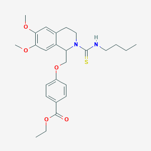 ethyl 4-[[2-(butylcarbamothioyl)-6,7-dimethoxy-3,4-dihydro-1H-isoquinolin-1-yl]methoxy]benzoate