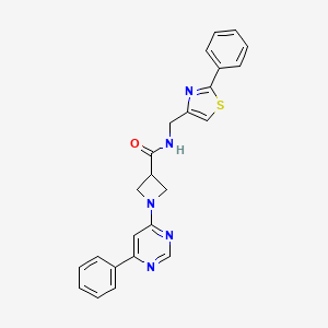 1-(6-phenylpyrimidin-4-yl)-N-((2-phenylthiazol-4-yl)methyl)azetidine-3-carboxamide