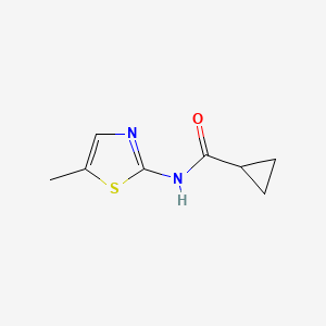 molecular formula C8H10N2OS B2967649 N-(5-methyl-1,3-thiazol-2-yl)cyclopropanecarboxamide CAS No. 401582-90-9