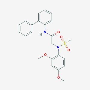 molecular formula C23H24N2O5S B296765 N-[1,1'-biphenyl]-2-yl-2-[2,4-dimethoxy(methylsulfonyl)anilino]acetamide 