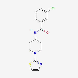 3-chloro-N-(1-(thiazol-2-yl)piperidin-4-yl)benzamide