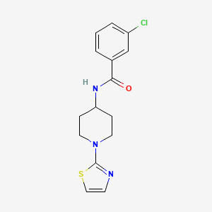 3-CHLORO-N-[1-(1,3-THIAZOL-2-YL)PIPERIDIN-4-YL]BENZAMIDE