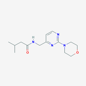 molecular formula C14H22N4O2 B2967668 3-methyl-N-((2-morpholinopyrimidin-4-yl)methyl)butanamide CAS No. 1796966-01-2