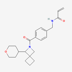 N-[[4-[3-(Oxan-4-yl)-2-azaspiro[3.3]heptane-2-carbonyl]phenyl]methyl]prop-2-enamide