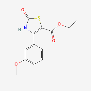 4-(3-Methoxy-phenyl)-2-oxo-2,3-dihydro-thiazole-5-carboxylic acid ethyl ester
