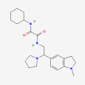 N1-cyclohexyl-N2-(2-(1-methylindolin-5-yl)-2-(pyrrolidin-1-yl)ethyl)oxalamide