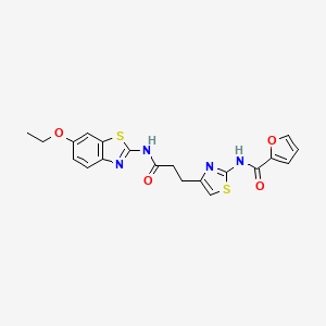 N-(4-(3-((6-ethoxybenzo[d]thiazol-2-yl)amino)-3-oxopropyl)thiazol-2-yl)furan-2-carboxamide