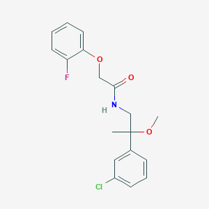 molecular formula C18H19ClFNO3 B2967697 N-[2-(3-chlorophenyl)-2-methoxypropyl]-2-(2-fluorophenoxy)acetamide CAS No. 1795456-27-7