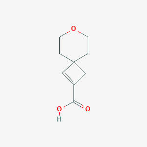 molecular formula C9H12O3 B2967700 7-Oxaspiro[3.5]non-1-ene-2-carboxylic acid CAS No. 2193065-02-8