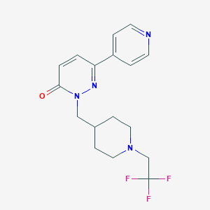 molecular formula C17H19F3N4O B2967717 6-(吡啶-4-基)-2-{[1-(2,2,2-三氟乙基)哌啶-4-基]甲基}-2,3-二氢吡哒嗪-3-酮 CAS No. 2097912-32-6