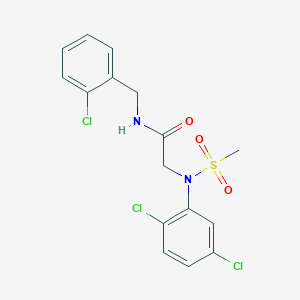 molecular formula C16H15Cl3N2O3S B296772 N-(2-chlorobenzyl)-N~2~-(2,5-dichlorophenyl)-N~2~-(methylsulfonyl)glycinamide 