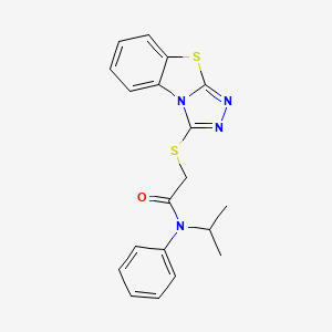 molecular formula C19H18N4OS2 B2967721 N-phenyl-N-propan-2-yl-2-([1,2,4]triazolo[3,4-b][1,3]benzothiazol-1-ylsulfanyl)acetamide CAS No. 326015-00-3