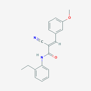 molecular formula C19H18N2O2 B2967723 (2E)-2-cyano-N-(2-ethylphenyl)-3-(3-methoxyphenyl)acrylamide CAS No. 894232-61-2