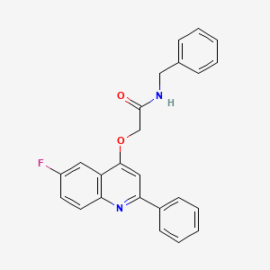 N-benzyl-2-[(6-fluoro-2-phenylquinolin-4-yl)oxy]acetamide