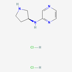 molecular formula C8H14Cl2N4 B2967726 [(3S)-Pyrrolidin-3-yl]pyrazin-2-amine dihydrochloride CAS No. 1365931-44-7