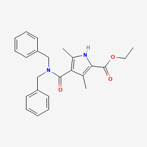 molecular formula C24H26N2O3 B2967730 乙基4-(二苄基氨基甲酰基)-3,5-二甲基-1H-吡咯-2-甲酸酯 CAS No. 847412-03-7