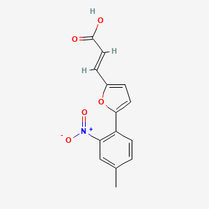 molecular formula C14H11NO5 B2967737 (2E)-3-[5-(4-methyl-2-nitrophenyl)furan-2-yl]prop-2-enoic acid CAS No. 792947-05-8