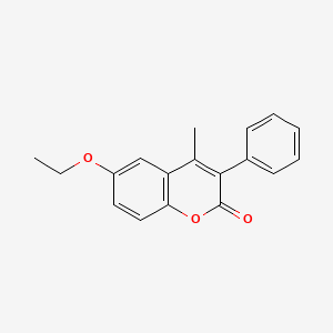 molecular formula C18H16O3 B2967743 6-Ethoxy-4-methyl-3-phenylcoumarin CAS No. 263365-04-4