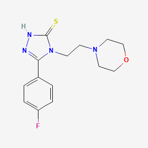 molecular formula C14H17FN4OS B2967748 5-(4-fluorophenyl)-4-[2-(morpholin-4-yl)ethyl]-4H-1,2,4-triazole-3-thiol CAS No. 847783-68-0