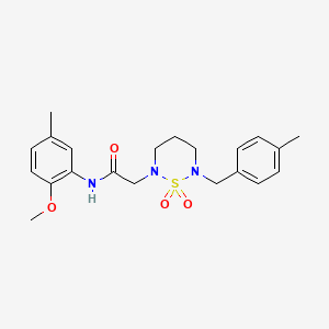N-(2-methoxy-5-methylphenyl)-2-(6-(4-methylbenzyl)-1,1-dioxido-1,2,6-thiadiazinan-2-yl)acetamide