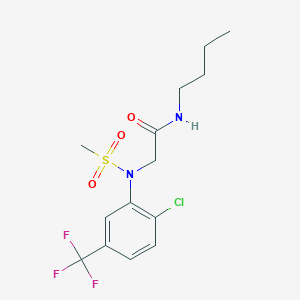 molecular formula C14H18ClF3N2O3S B296777 N-butyl-2-[2-chloro(methylsulfonyl)-5-(trifluoromethyl)anilino]acetamide 