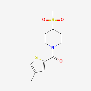 (4-(Methylsulfonyl)piperidin-1-yl)(4-methylthiophen-2-yl)methanone