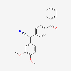molecular formula C23H19NO3 B2967778 2-(4-Benzoylphenyl)-2-(3,4-dimethoxyphenyl)acetonitrile CAS No. 339012-86-1