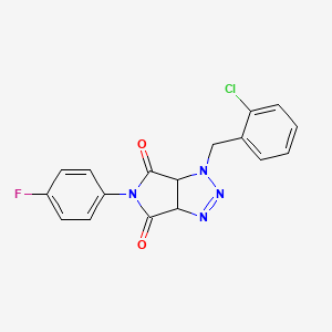 molecular formula C17H12ClFN4O2 B2967783 1-(2-氯苄基)-5-(4-氟苯基)-1,6a-二氢吡咯并[3,4-d][1,2,3]三唑-4,6(3aH,5H)-二酮 CAS No. 1008234-30-7