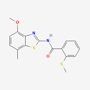 N-(4-methoxy-7-methylbenzo[d]thiazol-2-yl)-2-(methylthio)benzamide
