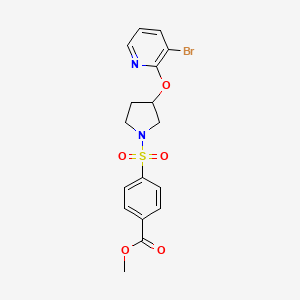 Methyl 4-((3-((3-bromopyridin-2-yl)oxy)pyrrolidin-1-yl)sulfonyl)benzoate