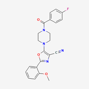 5-(4-(4-Fluorobenzoyl)piperazin-1-yl)-2-(2-methoxyphenyl)oxazole-4-carbonitrile