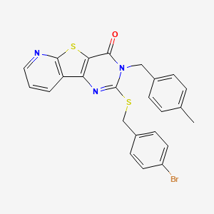 2-((4-bromobenzyl)thio)-3-(4-methylbenzyl)pyrido[3',2':4,5]thieno[3,2-d]pyrimidin-4(3H)-one