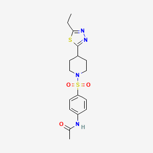 N-(4-((4-(5-ethyl-1,3,4-thiadiazol-2-yl)piperidin-1-yl)sulfonyl)phenyl)acetamide
