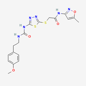 2-((5-(3-(4-methoxyphenethyl)ureido)-1,3,4-thiadiazol-2-yl)thio)-N-(5-methylisoxazol-3-yl)acetamide