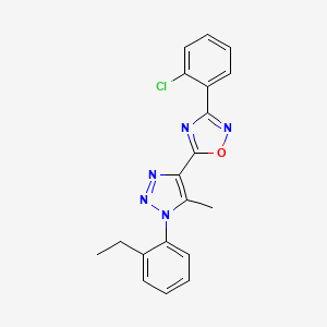 3-(2-chlorophenyl)-5-(1-(2-ethylphenyl)-5-methyl-1H-1,2,3-triazol-4-yl)-1,2,4-oxadiazole