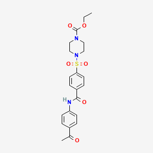 Ethyl 4-[4-[(4-acetylphenyl)carbamoyl]phenyl]sulfonylpiperazine-1-carboxylate
