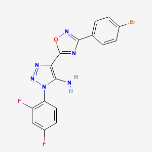 4-(3-(4-bromophenyl)-1,2,4-oxadiazol-5-yl)-1-(2,4-difluorophenyl)-1H-1,2,3-triazol-5-amine