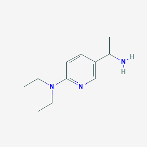 molecular formula C11H19N3 B2967806 5-(1-Aminoethyl)-N,N-diethylpyridin-2-amine CAS No. 1337180-70-7