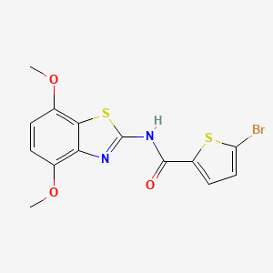 molecular formula C14H11BrN2O3S2 B2967807 5-bromo-N-(4,7-dimethoxy-1,3-benzothiazol-2-yl)-2-thiophenecarboxamide CAS No. 862807-69-0