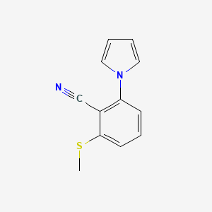2-(methylsulfanyl)-6-(1H-pyrrol-1-yl)benzenecarbonitrile