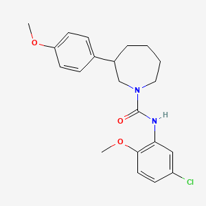 molecular formula C21H25ClN2O3 B2967814 N-(5-氯-2-甲氧基苯基)-3-(4-甲氧基苯基)氮杂环己烷-1-甲酰胺 CAS No. 1795197-44-2