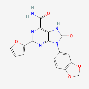 9-(1,3-benzodioxol-5-yl)-2-(furan-2-yl)-8-oxo-7H-purine-6-carboxamide