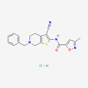 N-(6-benzyl-3-cyano-4,5,6,7-tetrahydrothieno[2,3-c]pyridin-2-yl)-3-methylisoxazole-5-carboxamide hydrochloride