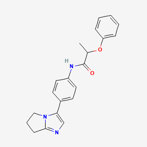2-Phenoxy-N-(4-{5H,6H,7H-pyrrolo[1,2-A]imidazol-3-YL}phenyl)propanamide
