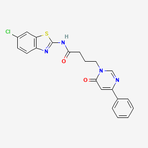 N-(6-chlorobenzo[d]thiazol-2-yl)-4-(6-oxo-4-phenylpyrimidin-1(6H)-yl)butanamide