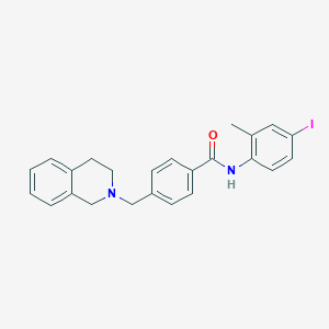 molecular formula C24H23IN2O B296784 4-(3,4-dihydro-2(1H)-isoquinolinylmethyl)-N-(4-iodo-2-methylphenyl)benzamide 