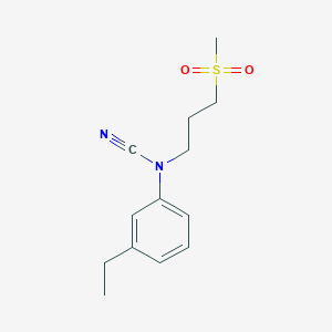 (3-Ethylphenyl)-(3-methylsulfonylpropyl)cyanamide